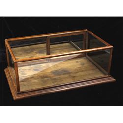Early Oak Mercantile Display Case w/ Mirrored Back