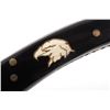 Image 4 : Damascus Buffalo Horn Handle Knife w/ Ornate Inlay
