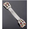Image 1 : Signed Zuni Mosaic Inlaid Multi-Stone Watch Band