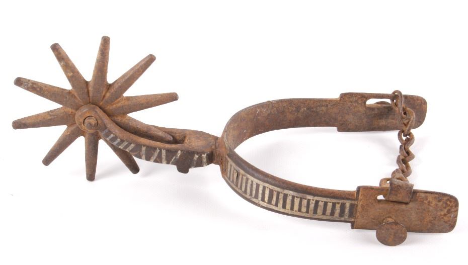 Early Silver Mounted Mexican Vaquero Spurs