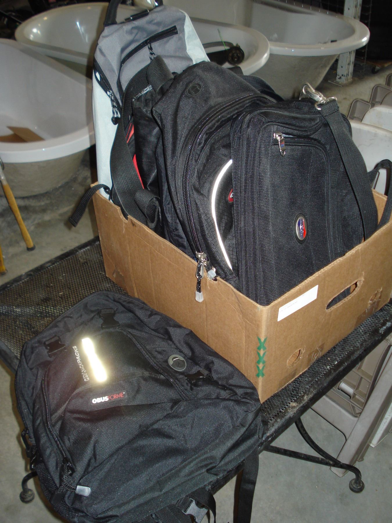 BOX OF BACKPACKS