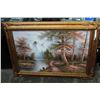 Image 1 : LARGE FRAMED OIL ON CANVAS
