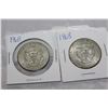 Image 1 : TWO US 1968 HALF DOLLARS