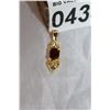 Image 1 : LADIES GARNET PENDANT AND PENDANT AND EARRINGS