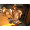 Image 2 : WOOD CARVED OWL EAGLE AND MAN