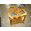 Image 2 : OAK GLASS TOP ENDTABLE