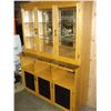 Image 2 : MAPLE 2 PIECE DISPLAY CABINET WITH SLIDING DOORS