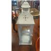 Image 2 : LARGE WOOD SERVING BOWL WITH SPOON AND WHITE CANDLE LANTERN