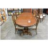 Image 2 : BIRDS EYE MAPLE DINING TABLE WITH TWO LEAFS AND 8 CHAIRS