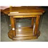 Image 2 : ILLUMINATED OAK DISPLAY CASE WITH BOWED GLASS