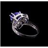 Image 3 : 14KT White Gold 2.20 ctw Tanzanite and Diamond Ring