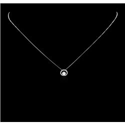 0.33 ctw Diamond Pendant And Chain - 14KT White Gold