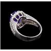 Image 3 : 3.81 ctw Tanzanite and Diamond Ring 14KT White Gold