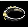 Image 3 : 0.62 ctw Diamond Ring - 14KT White Gold with Yellow Gold Plating