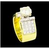 Image 6 : 4.07 ctw Diamond Ring - 18KT Yellow Gold