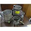 Image 1 : 1 3 FLOUR SIFTERS AND A HAND MIXER