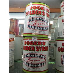 1 2 ROGERS GOLDEN SYRUP TINS