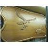Image 1 : 1 CARVED WOOD WALL HANGING OF EAGLE CARRYING FISH AND ORCA (SIGNED)