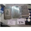 Image 1 : 1 3 ONE OUNCE 99.99% SILVER BARS