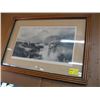 Image 1 : 1 BROWN WOOD FRAMED HR HALL PICTURE OF SUNRISE