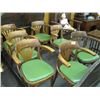 Image 1 : 1 7 GREEN CUSHIONED CHAIRS