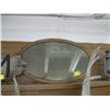 Image 1 : 1 OVAL BROWN FRAMED MIRROR