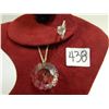 Image 1 : 925 STERLING SILVER/CUBOC ZIRCONIAN RING SIZE 6.5 2.2G SOLITAIRE/18IN CHAIN SUN CRYSTAL PENDANT 14.8