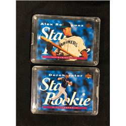 UPPER DECK STAR ROOKIE BASEBALL CARDS LOT (ALEX RODRIGUEZ, DEREK JETER)