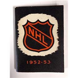 1952-53 NHL PRESS & RADIO GUIDE