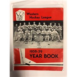 1958-59 WESTERN HOCKEY LEAGUE YEAR BOOK (CANUCKS COVER)