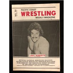 1978 PACIFIC COAST WRESTLING WEEKLY MAGAZINE (JAKE THE SNAKE ROBERTS COVER)