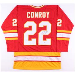 Craig Conroy Signed Flames Jersey (Beckett COA)