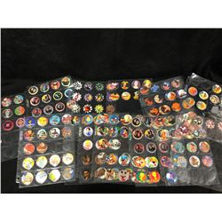 COLLECTIBLE POGS LOT (DISNEY, BATMAN, WRESTLING & MORE)
