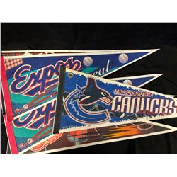 SPORTS TEAMS BANNERS LOT (EXPOS, CANUCKS)