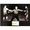 Image 1 : MAURICE RICHARD AUTOGRAPHED INDEX CARD WITH 11" X 14" BLACK & WHITE PHOTO W/ JSA COA