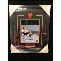 DENNIS HULL AUTOGRAPHED 16" X 20" FRAMED COLOR PHOTO W/ COA