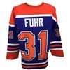Image 1 : Grant Fuhr Signed Oilers Jersey Inscribed "HOF 03" (JSA COA)
