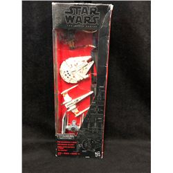 Star Wars Black Series Titanium Poe Dameron X Wing Millennium Falcon Biggs Set