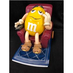 M& M in Recliner w/Remote - Yellow Peanut M& M Dispenser - Novelty Toy