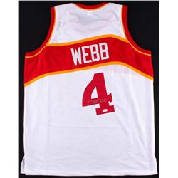 Spud Webb Signed Hawks Jersey (MAB Hologram)