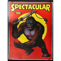 1950'S KRAFT CIRCUS GORILLA POSTER FROM GERRY SCHEIMAN COLLECTION