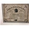 Image 2 : CONFEDERATE STATES OF AMERICA LOAN CERTIFICATE ($500) 22" X 18" FRAMED