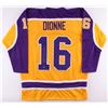Image 1 : Marcel Dionne Signed Kings Jersey Inscribed "HOF 92" (Leaf COA)