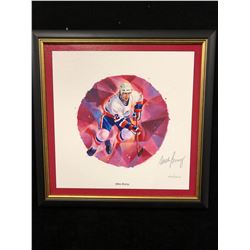 LIMITED EDITION MIKE BOSSY AUTOGRAPHED FRAMED ART PAINTING 16" X 16" (994/1022)