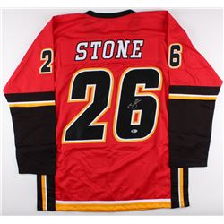 Michael Stone Signed Flames Jersey (Beckett COA)