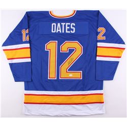Adam Oates Signed Blues Jersey Inscribed "HOF 12" (JSA COA)