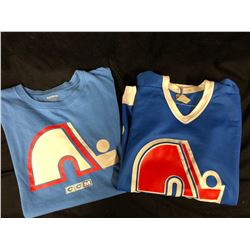 QUEBEC NORDIQUES T-SHIRT & HOCKEY JERSEY LOT