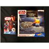 Image 1 : STAR WARS HOT WHEELS MILLENNIUM FALCON (DEATH STAR ATTACK) IN BOX & NIEN NUMB ACTION FIGURE