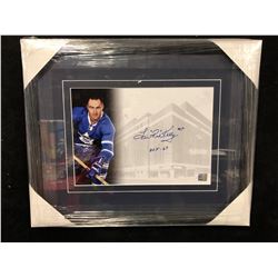 LEN "RED" KELLY AUTOGRAPHED 16" X 20" FRAMED PHOTO INSCRIBED HOF-69 W/ COA