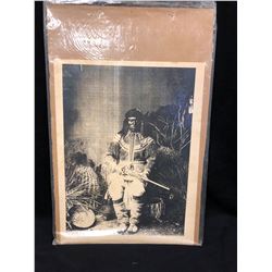 CIRCA 1950'S NATIVE AMERICAN INDIAN PHOTO (11" X 14")